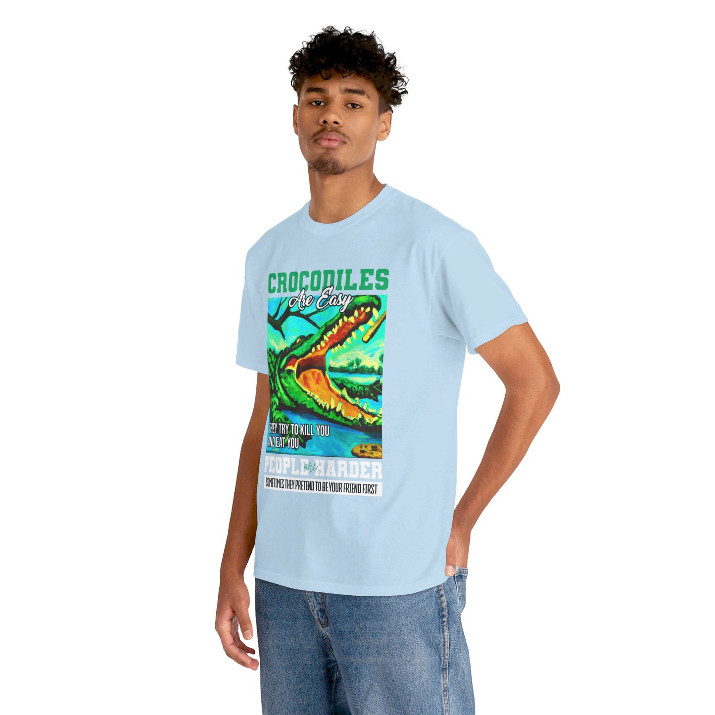 The Critical Thinker T-Shirt: Crocodiles are easy they try to kill you Steve Irwin