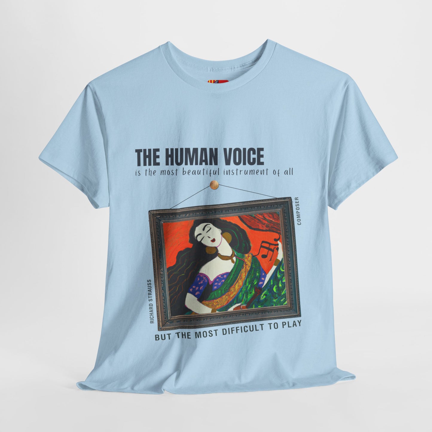 Human Voice: Beautiful & Challenging - Luciano Pavarotti Quote Tee Richard Strauss