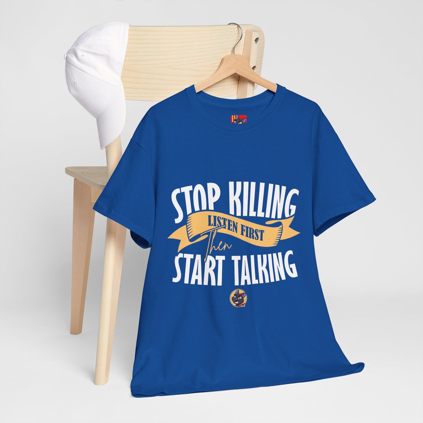 The Focused Mind T-Shirt: Stop killing listen first then start talking Jack