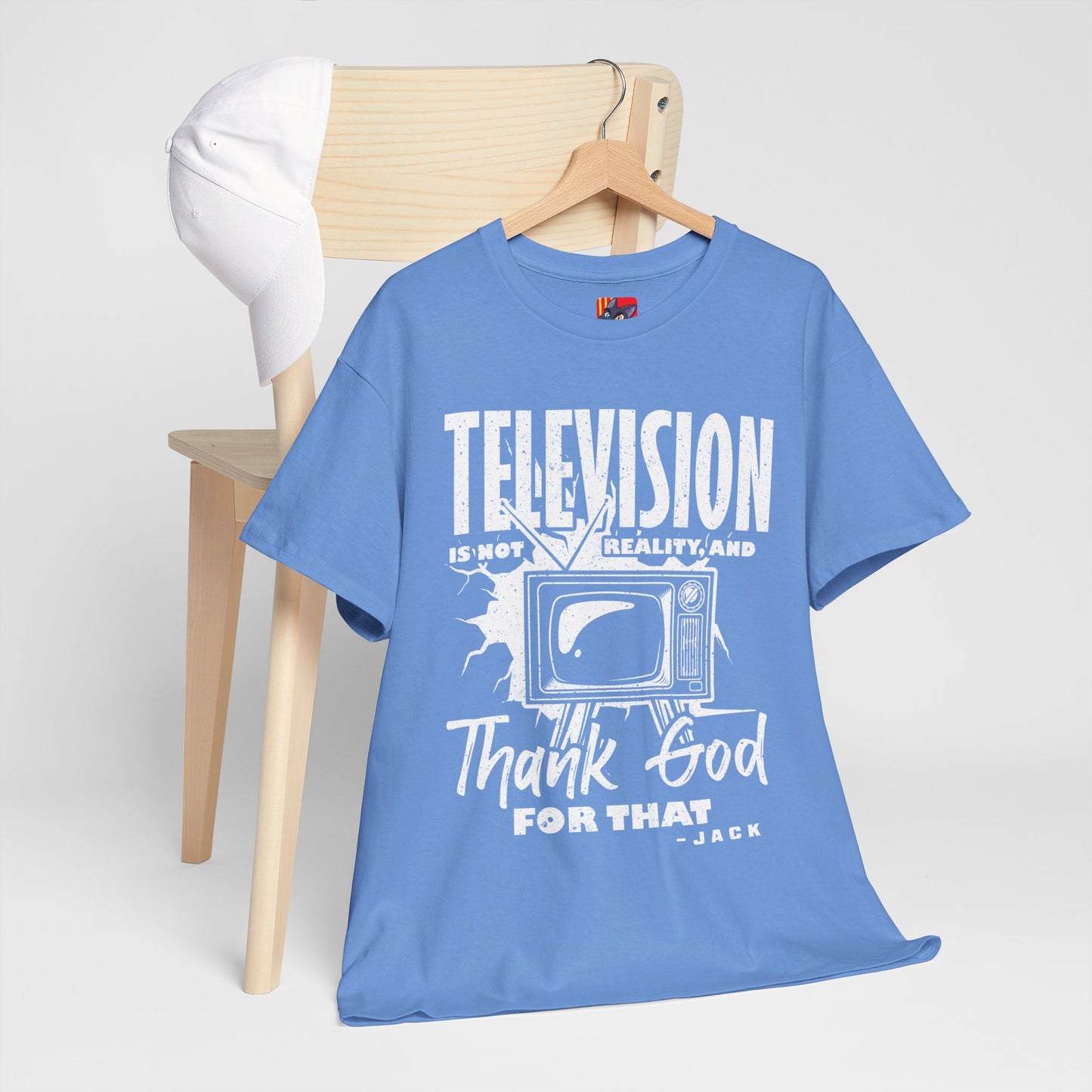 The Knowledge Seeker T-Shirt: Telesision is not reality and thank god for tha Jack