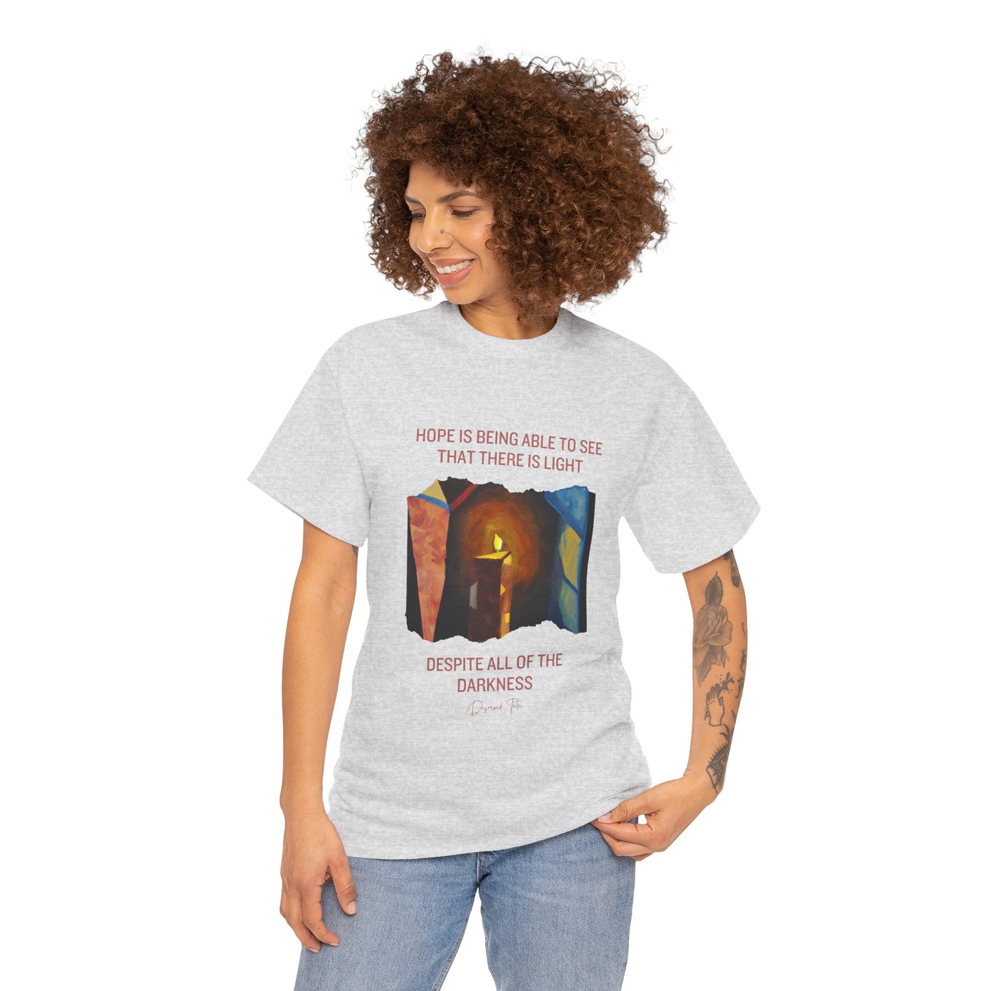 The Light Bringer T-Shirt: Find the Light Within"Hope is seeing light despite darkness" Desmond Tutu