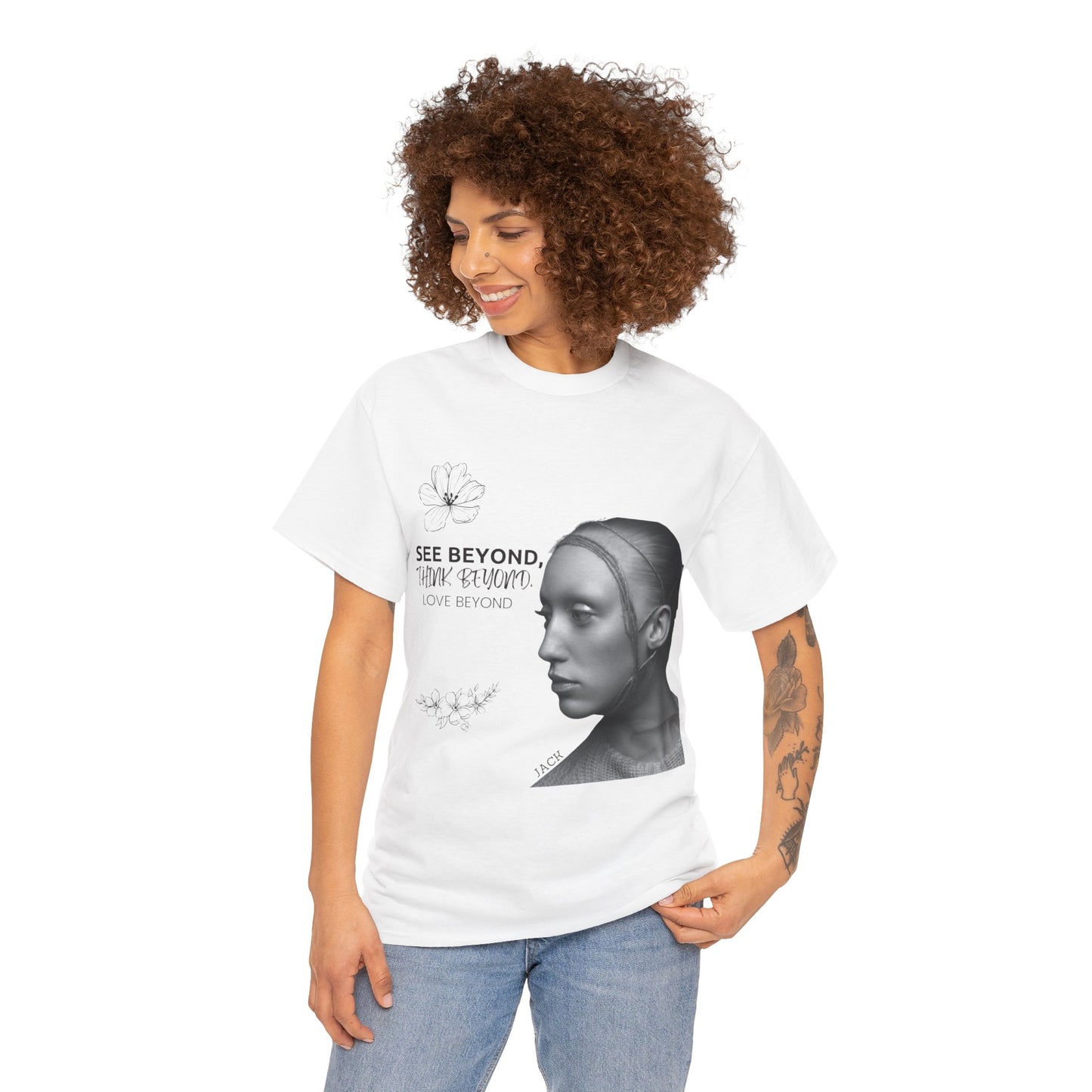 See, Think, Love Beyond: Inspirational Quote Tee