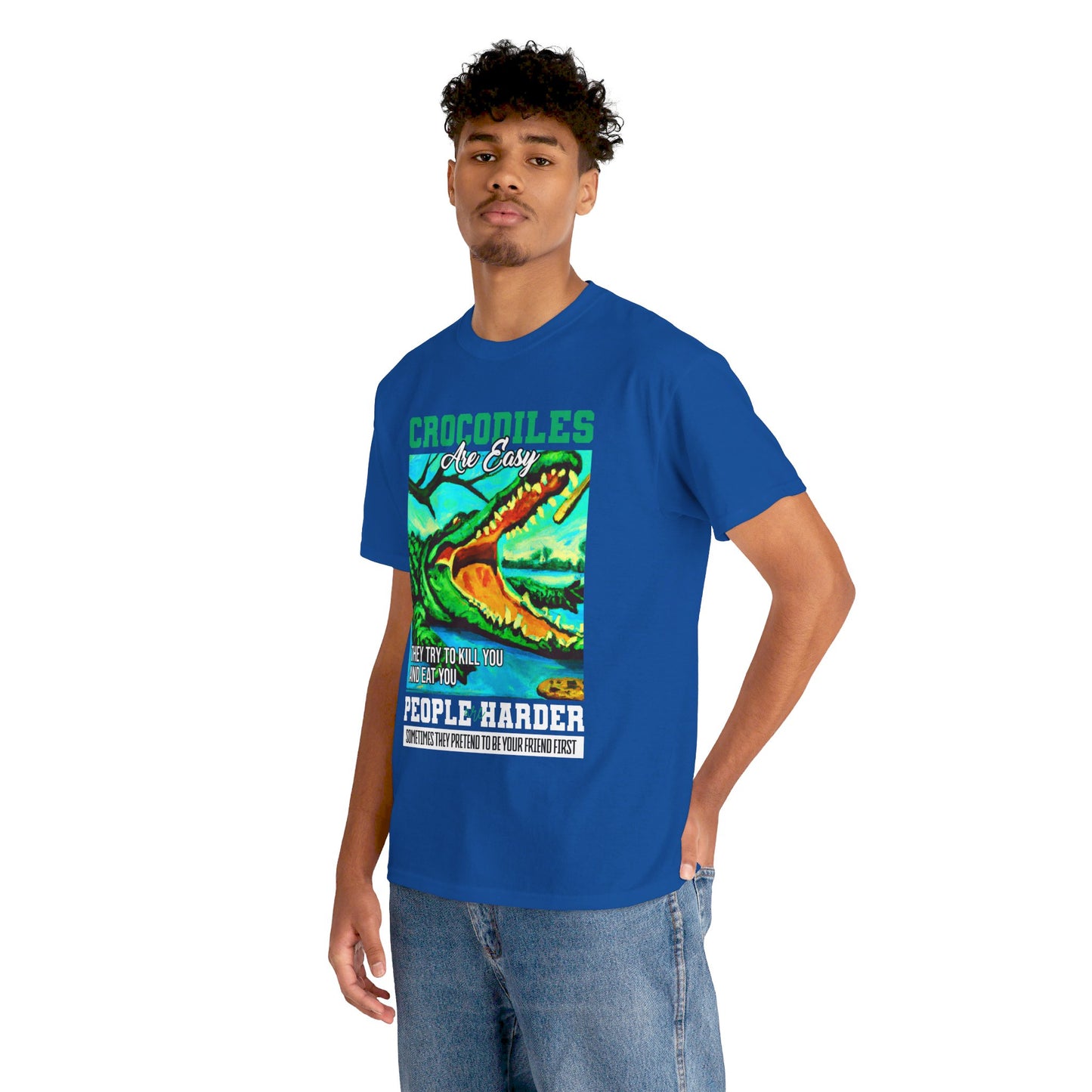 The Critical Thinker T-Shirt: Crocodiles are easy they try to kill you Steve Irwin