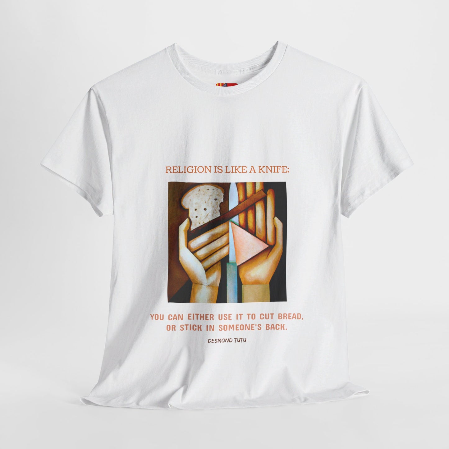 The Double-Edged Sword T-Shirt: Use Your Power Wisely"Religion is like a knife..." Desmond Tutu