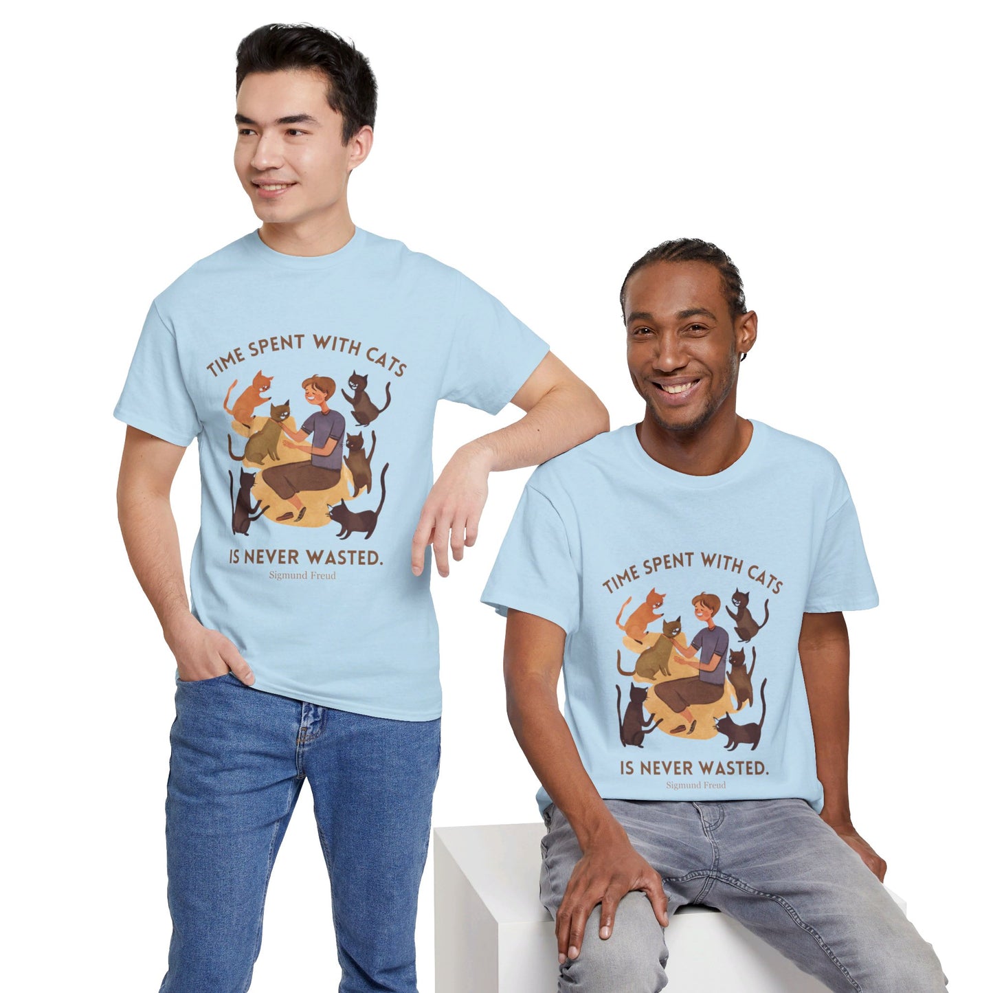 The Cat Lover T-Shirt: Purrfect Companionship"Time spent with cats... never wasted" Sigmund Freud