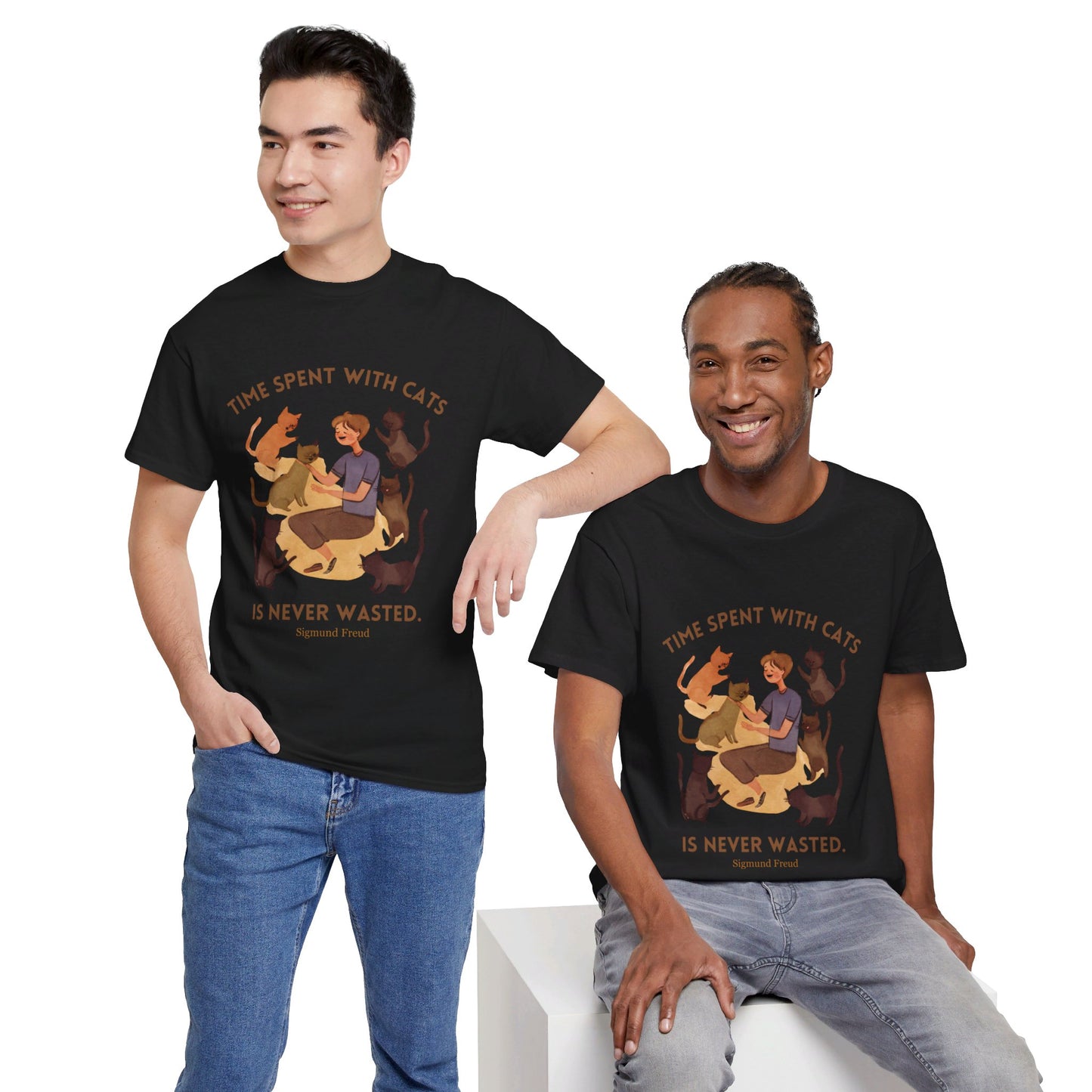 The Cat Lover T-Shirt: Purrfect Companionship"Time spent with cats... never wasted" Sigmund Freud