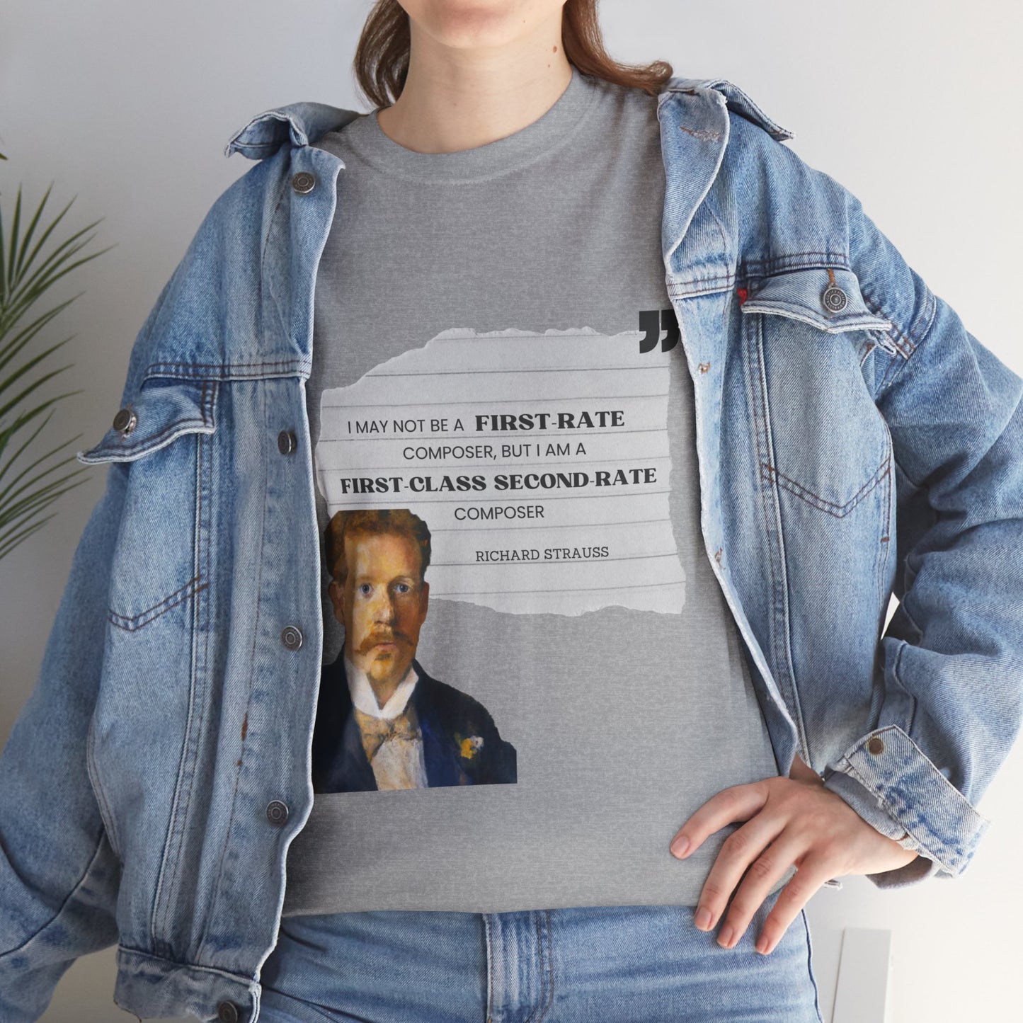 Second-Rate Genius: Dmitri Shostakovich Quote Tee Richard Strauss