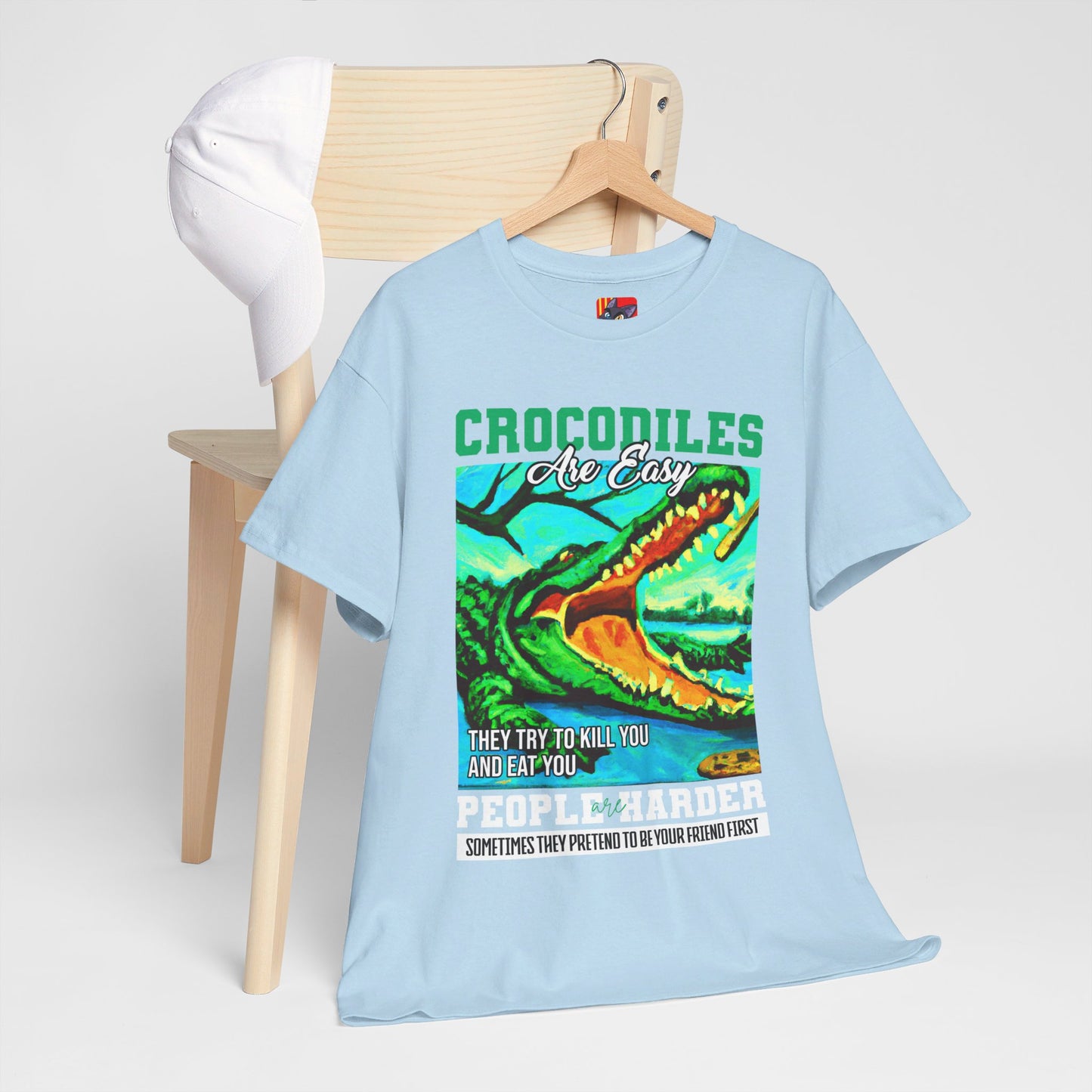 The Critical Thinker T-Shirt: Crocodiles are easy they try to kill you Steve Irwin