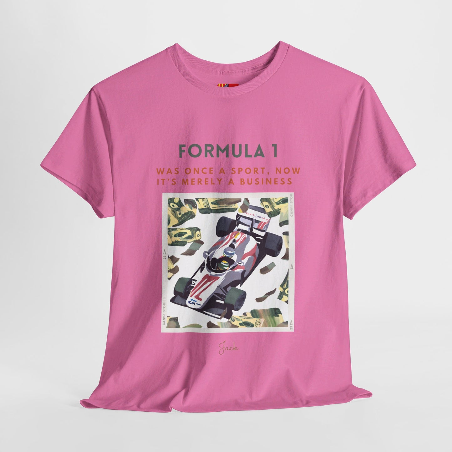 The Racing Purist T-Shirt: The Essence of Racing"Formula 1... a sport..." Jack