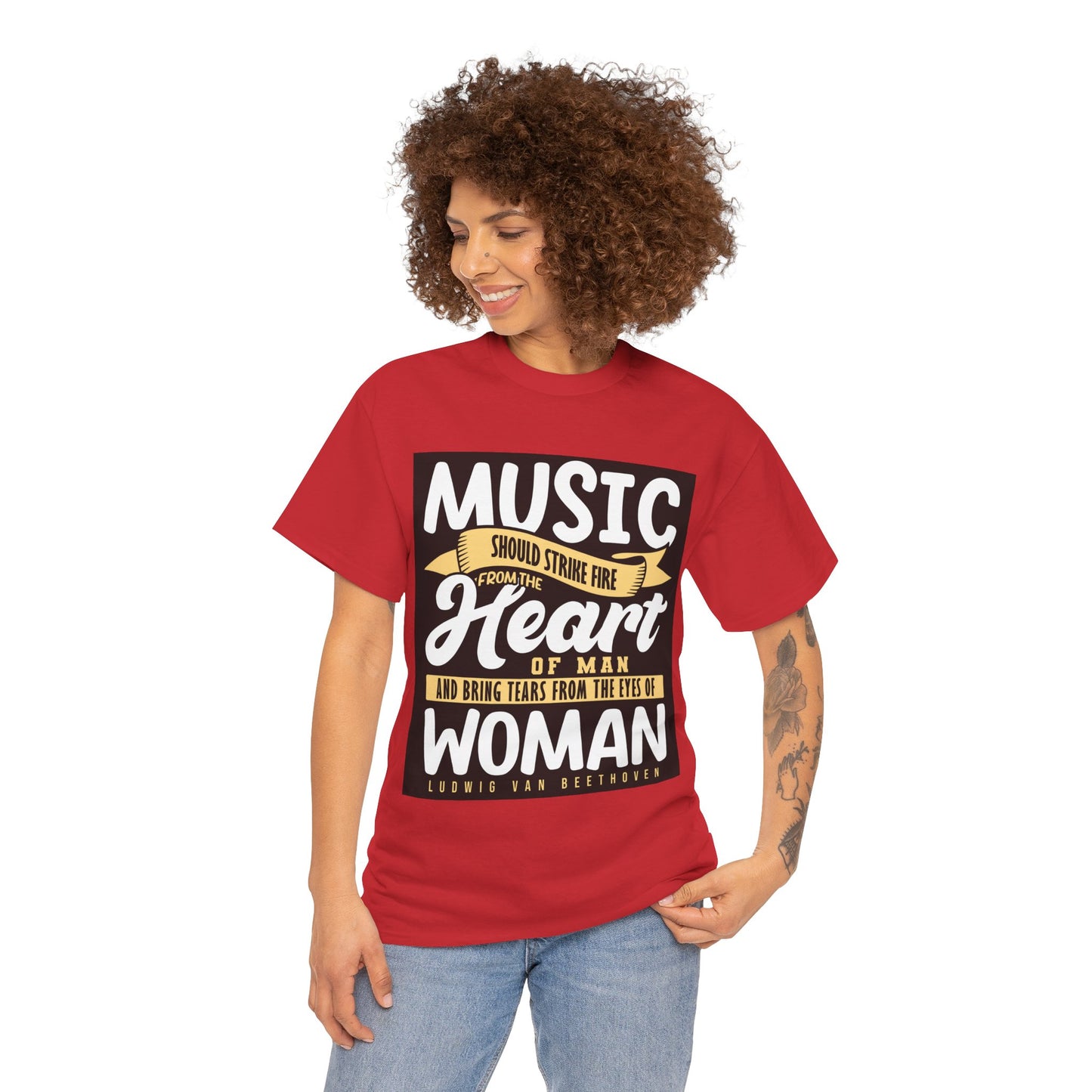 The Music Enthusiast T-Shirt: Music should strike fire from the heart