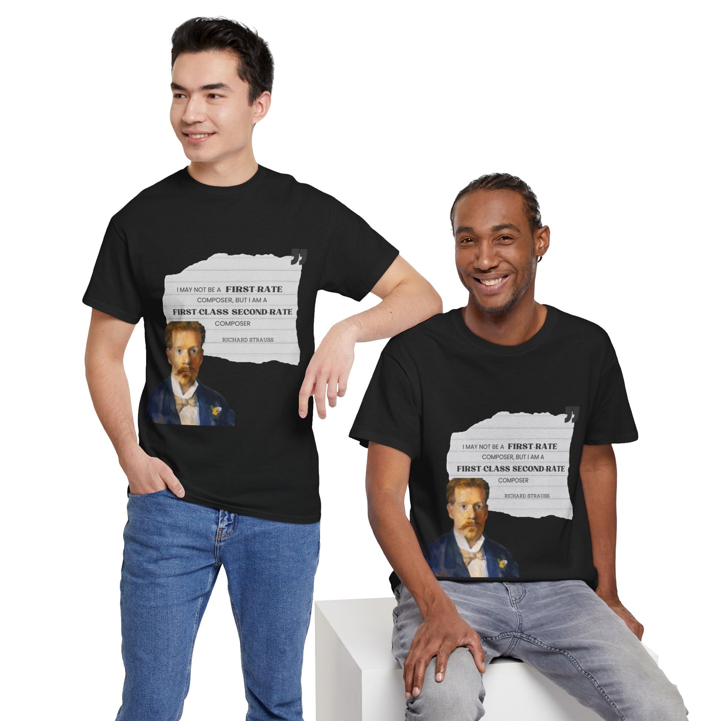 Second-Rate Genius: Dmitri Shostakovich Quote Tee Richard Strauss