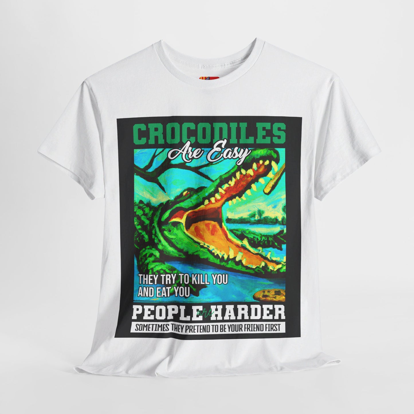 The Critical Thinker T-Shirt: Crocodiles are easy they try to kill you Steve Irwin