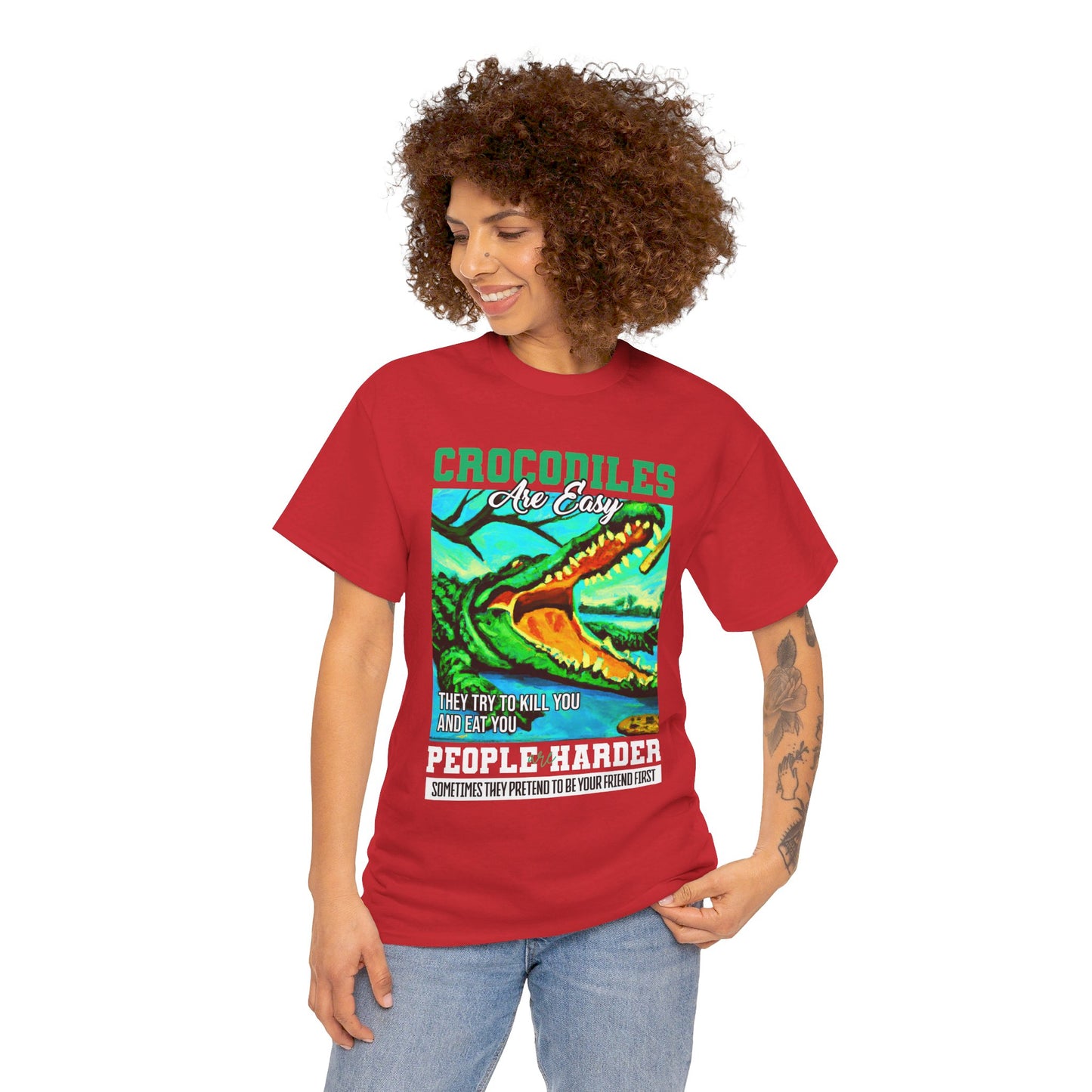 The Critical Thinker T-Shirt: Crocodiles are easy they try to kill you Steve Irwin