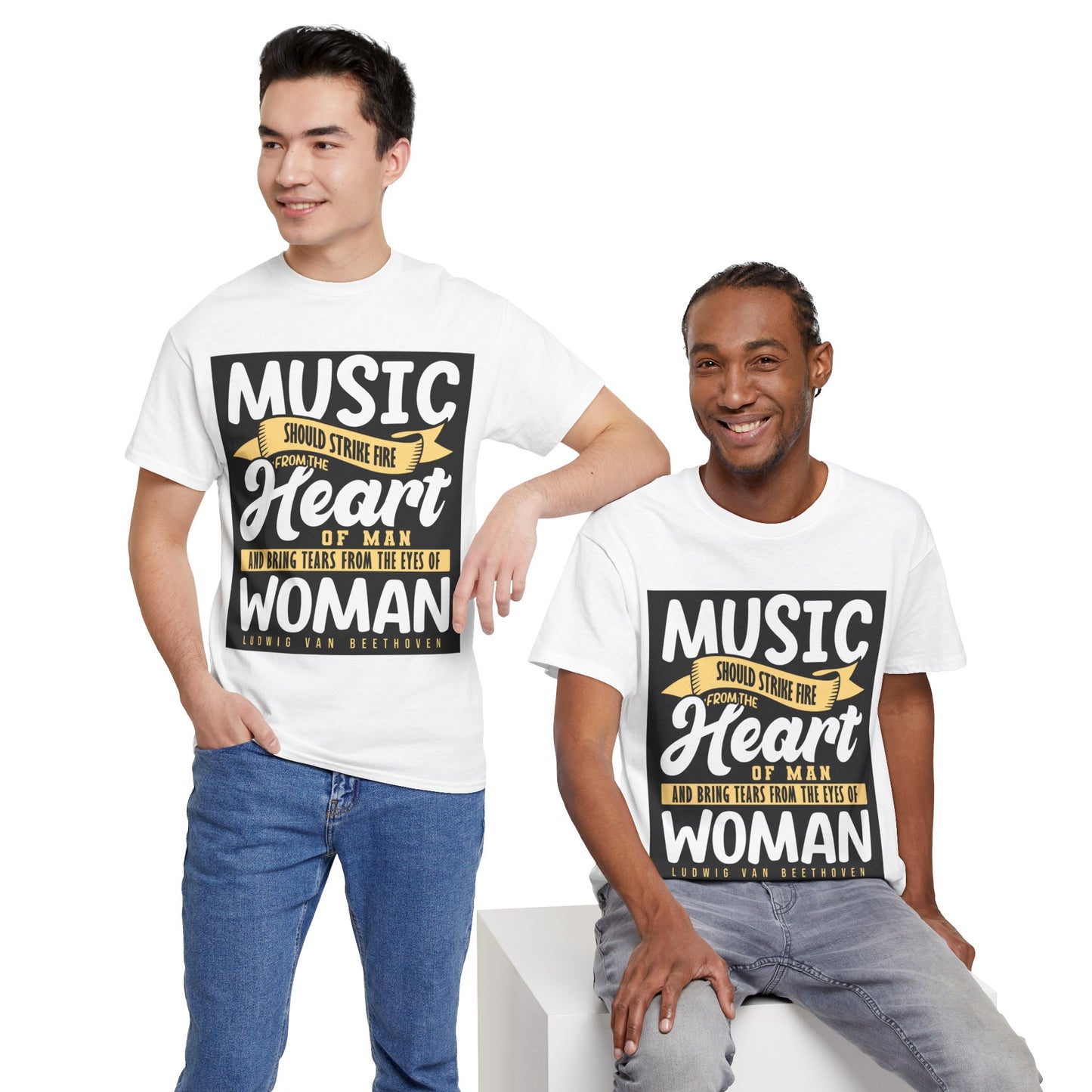 The Music Enthusiast T-Shirt: Music should strike fire from the heart