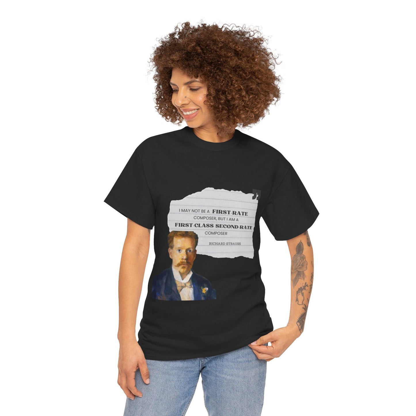 Second-Rate Genius: Dmitri Shostakovich Quote Tee Richard Strauss