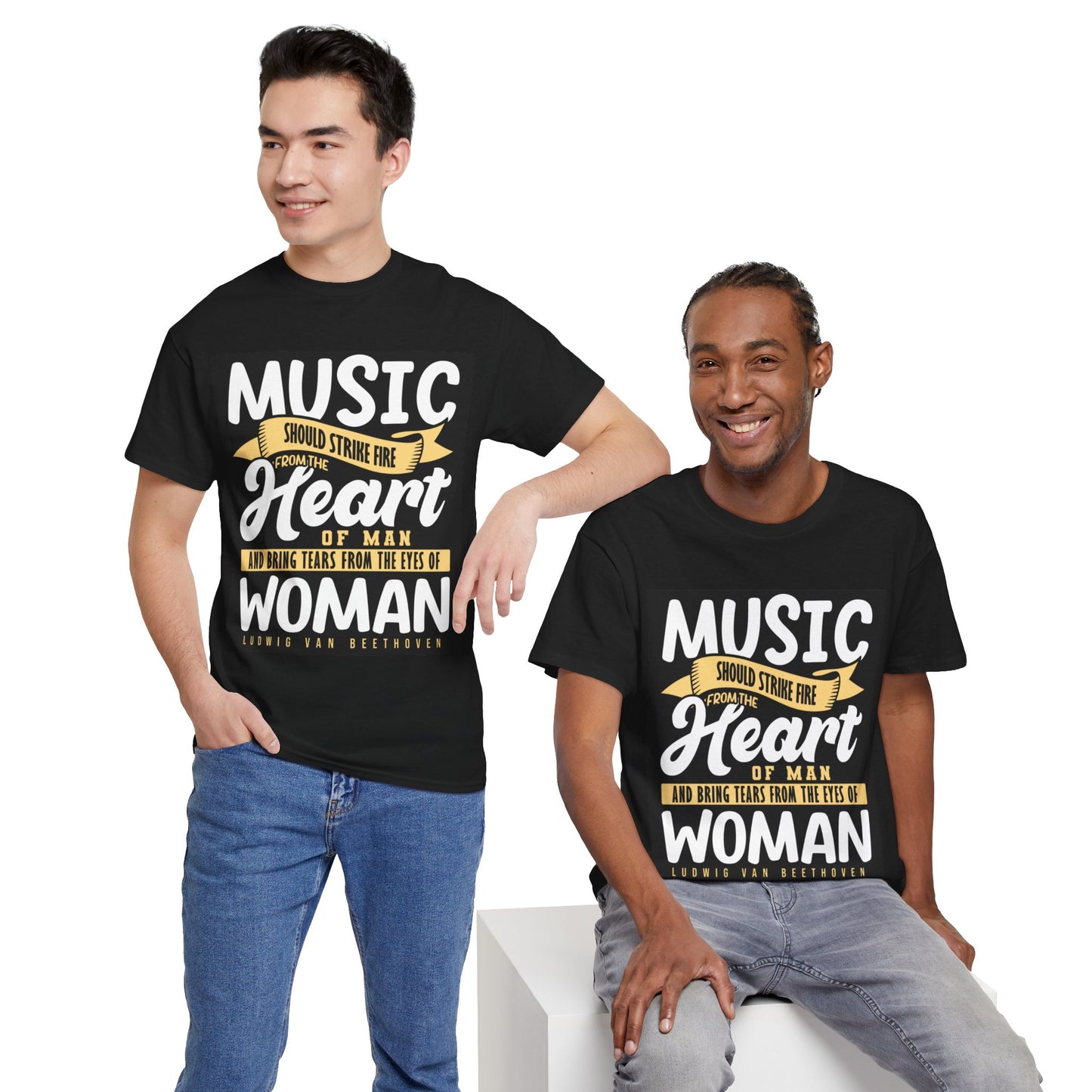 The Music Enthusiast T-Shirt: Music should strike fire from the heart