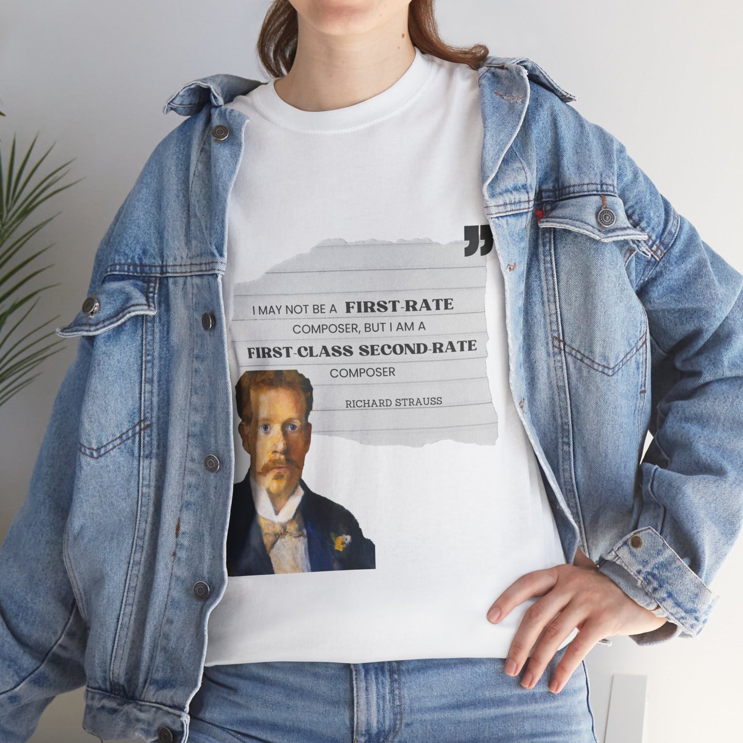 Second-Rate Genius: Dmitri Shostakovich Quote Tee Richard Strauss