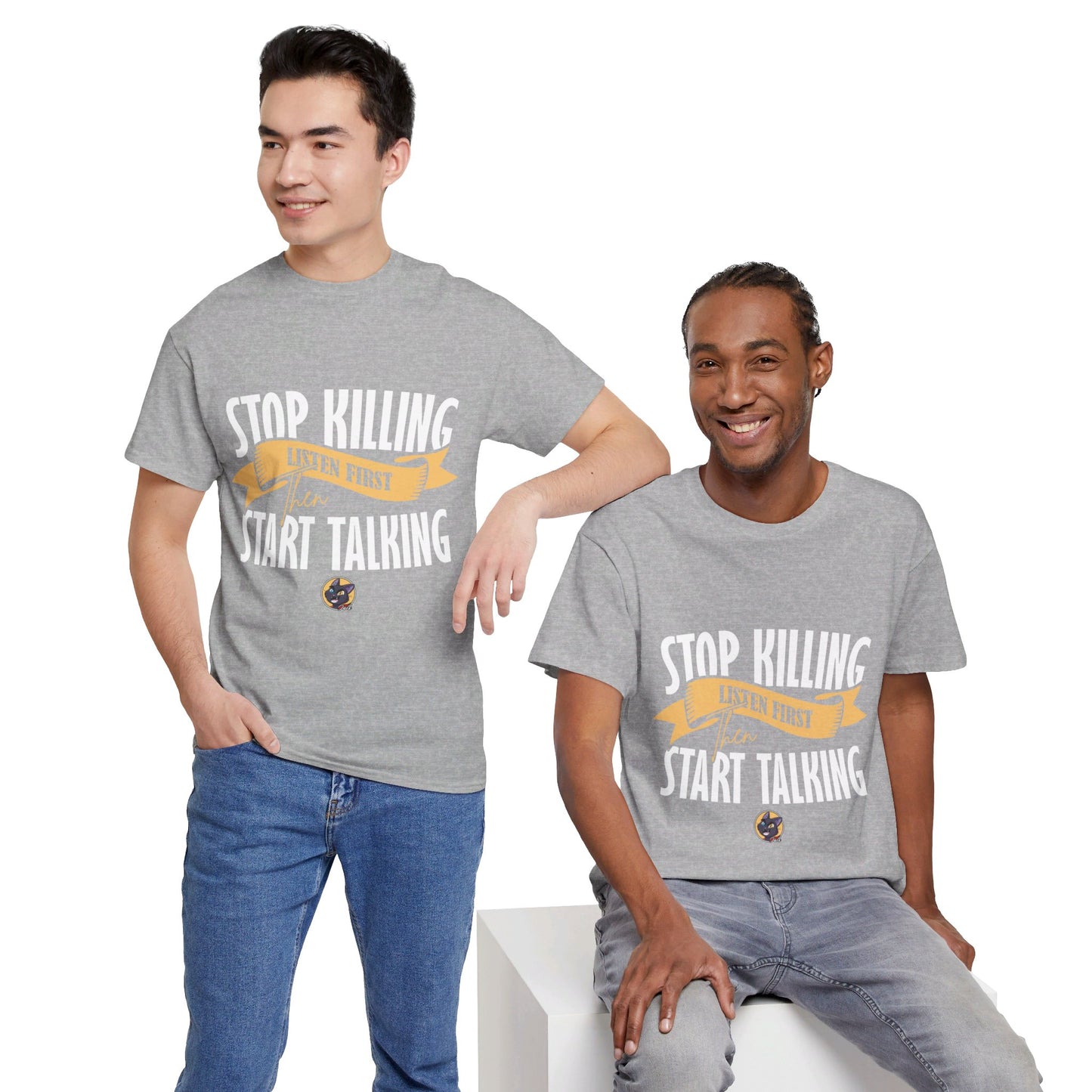 The Focused Mind T-Shirt: Stop killing listen first then start talking Jack