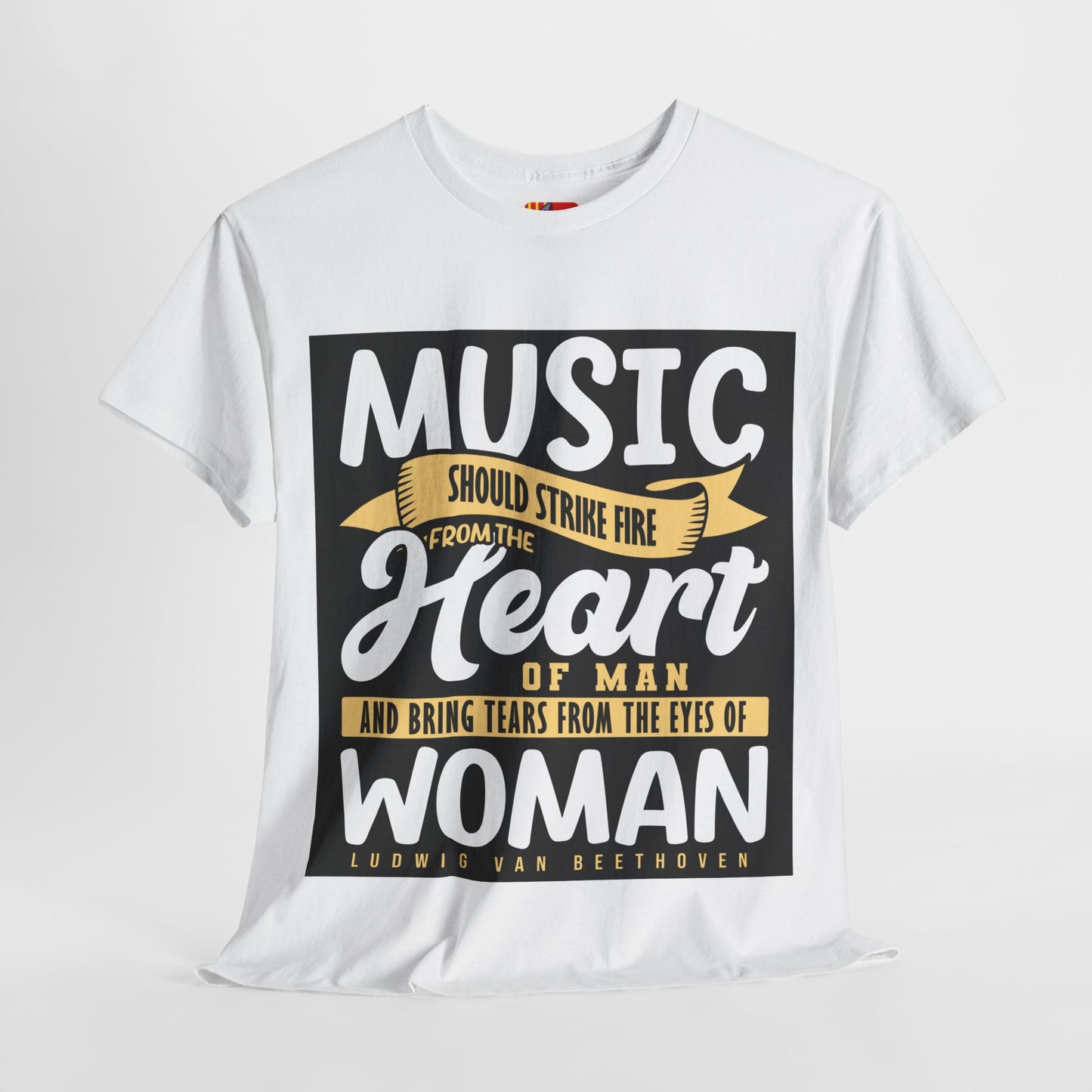 The Music Enthusiast T-Shirt: Music should strike fire from the heart