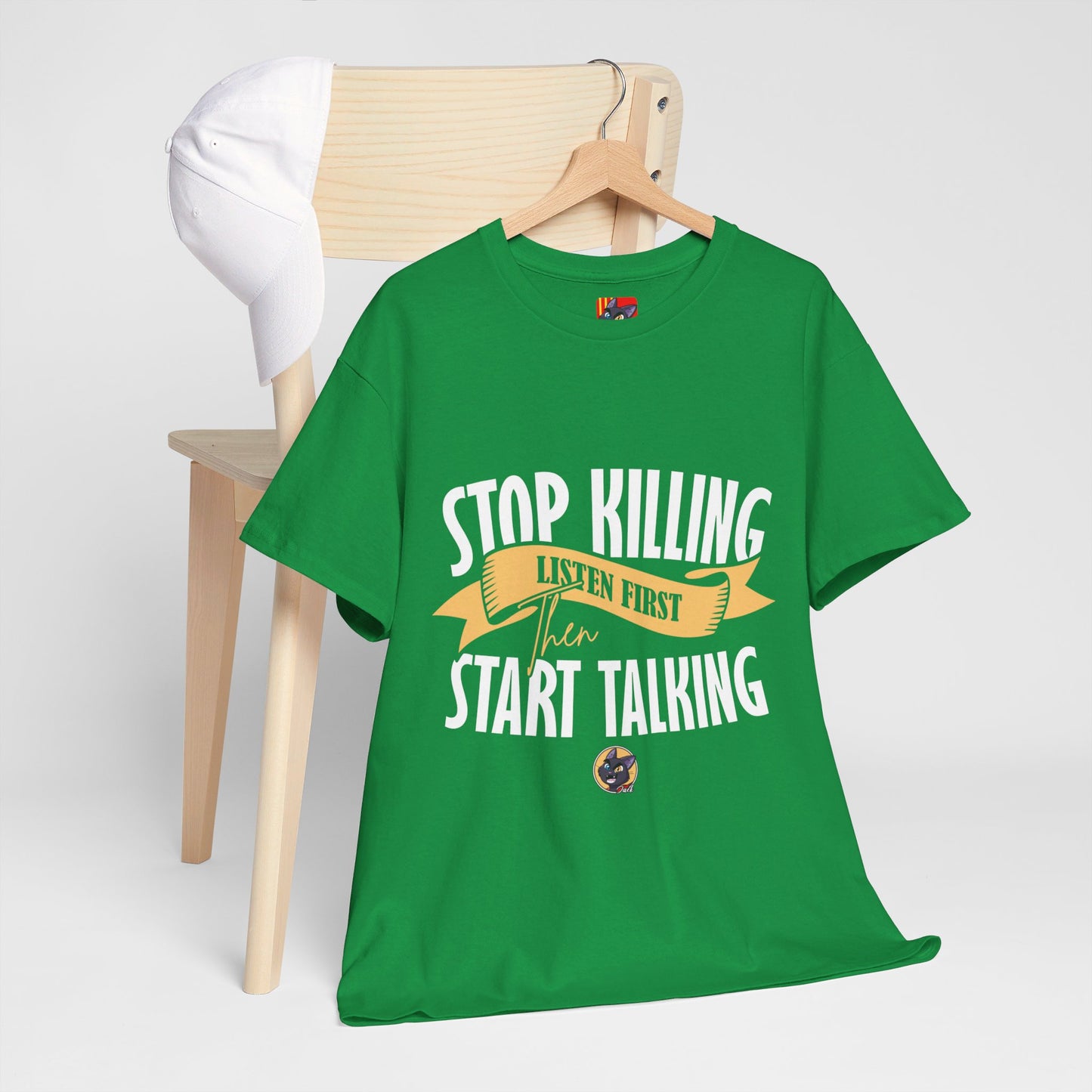 The Focused Mind T-Shirt: Stop killing listen first then start talking Jack