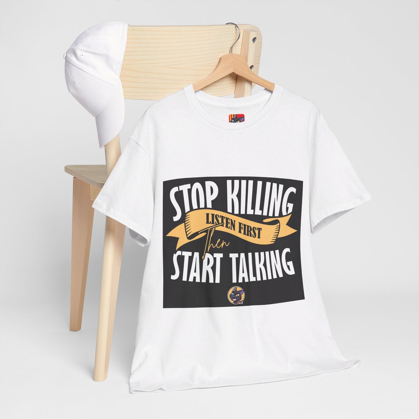 The Focused Mind T-Shirt: Stop killing listen first then start talking Jack