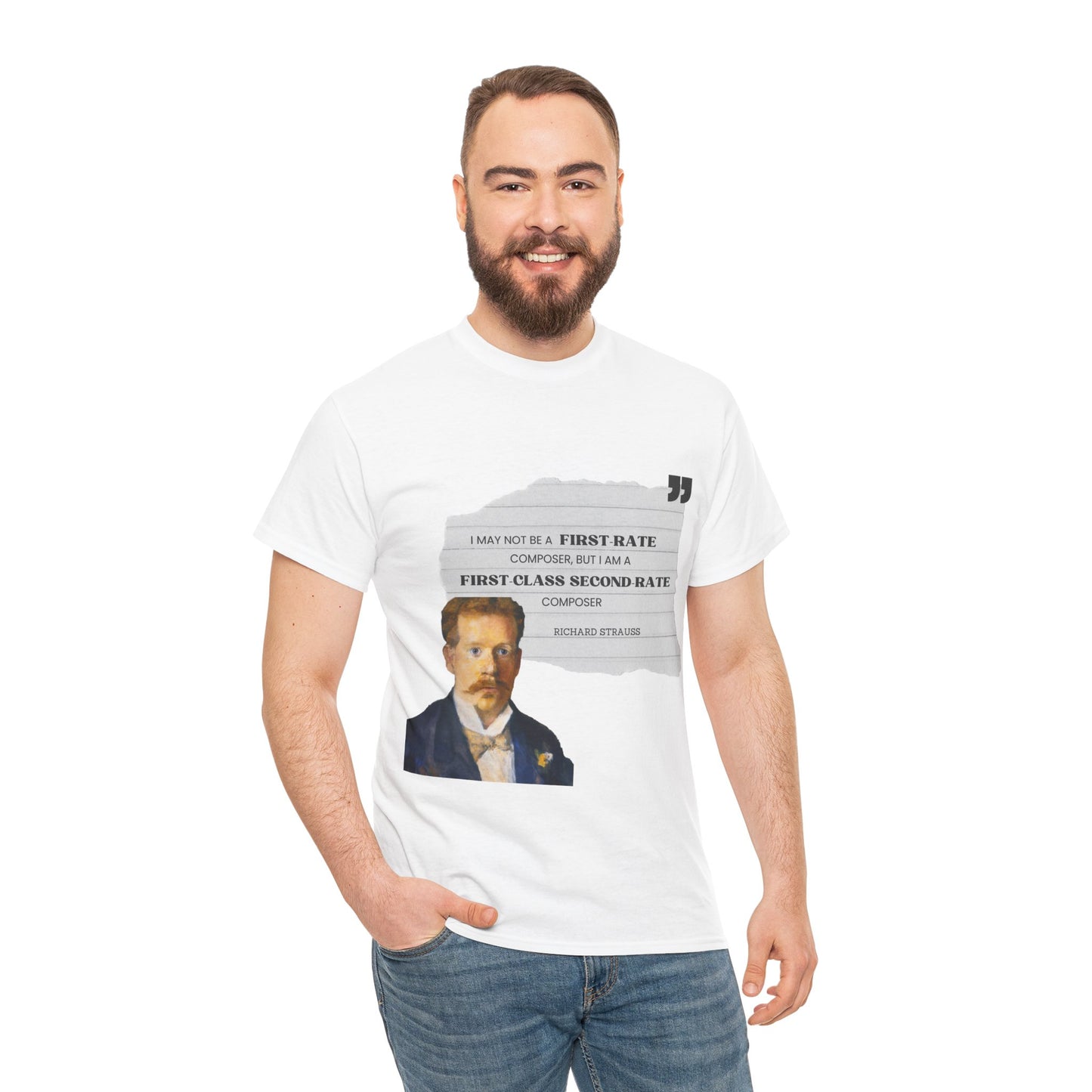 Second-Rate Genius: Dmitri Shostakovich Quote Tee Richard Strauss